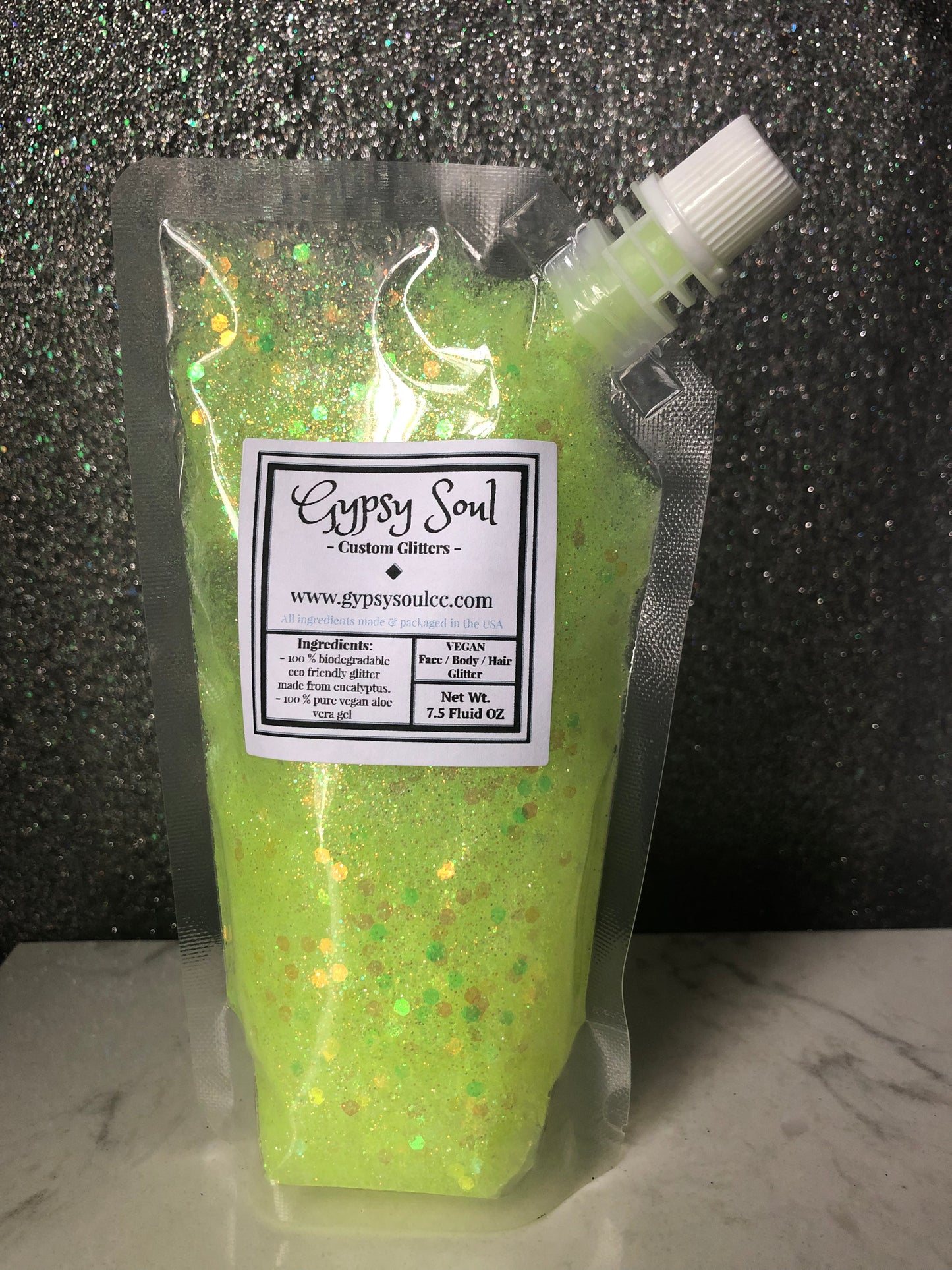 Vegan Body Glitter ( Lemon Frost )