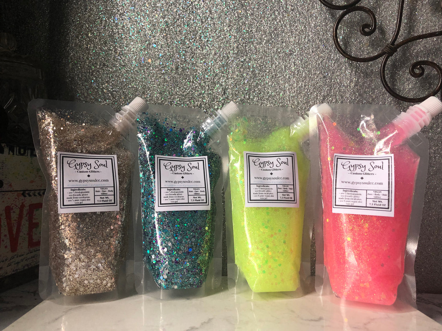 Vegan Body Glitter ( Lemon Frost )